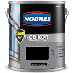NOBILES NOBIKOR farba do metalu podkład ftalowy CZARNA 1L